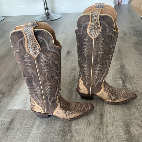 Idyllwind Shoes - Idyllwind Women's Triad Exotic Python Western Boot - Snip Toe 7.5